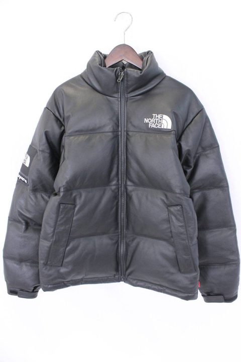 シュプリーム Supreme  × ノースフェイス(THE NORTH FACE) Leather Nuptse Jacket ダウンジャケット