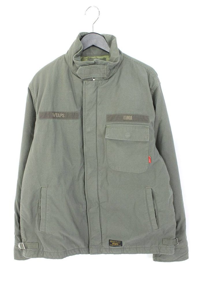 ダブルタップス WTAPS A-1 JACKET.CONY.SATIN ミリタリージップアップブルゾン