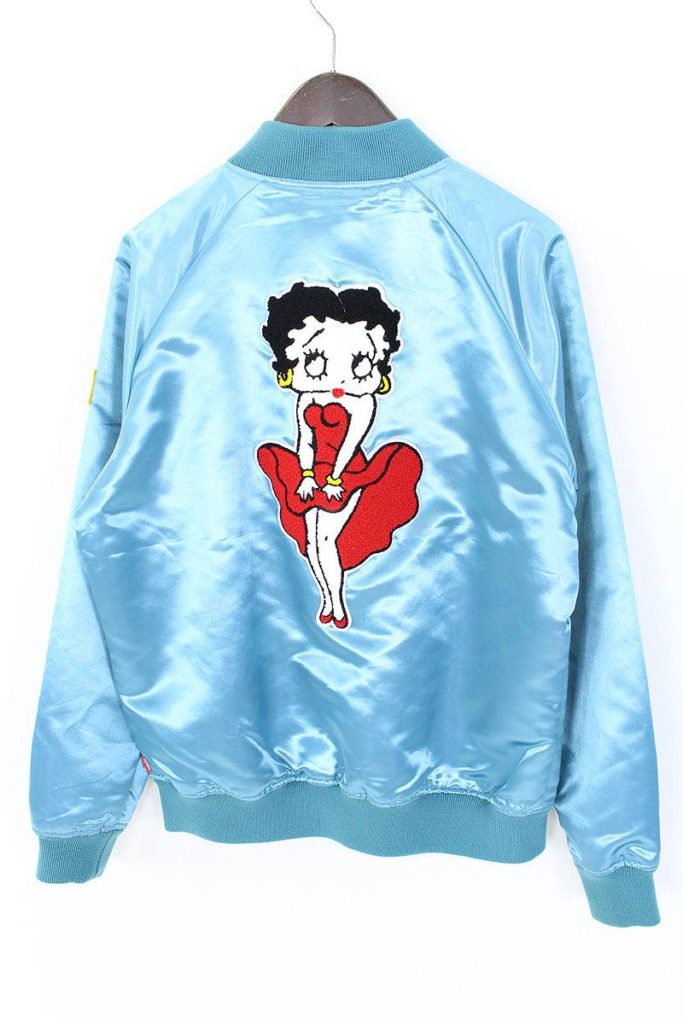 シュプリーム SUPREME Betty Boop Satin Club Jacket バックベティパッチデザインサテンブルゾン