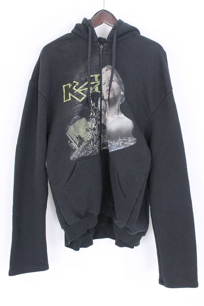 ヴェトモン VETEMENTS Kiss & Titanic Hooded Zip-up Sweatshirt オーバーサイズドジップアップパーカー