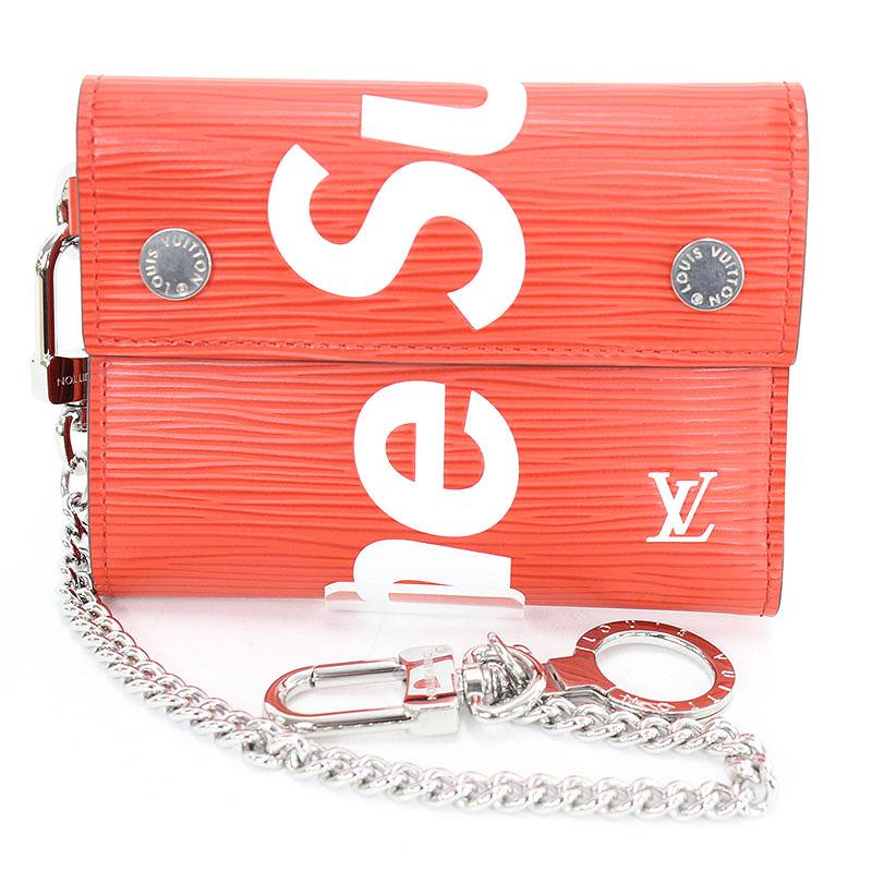 シュプリーム SUPREME LV Chain Wallet ×LOUIS VUITTONエピレザーチェーン財布