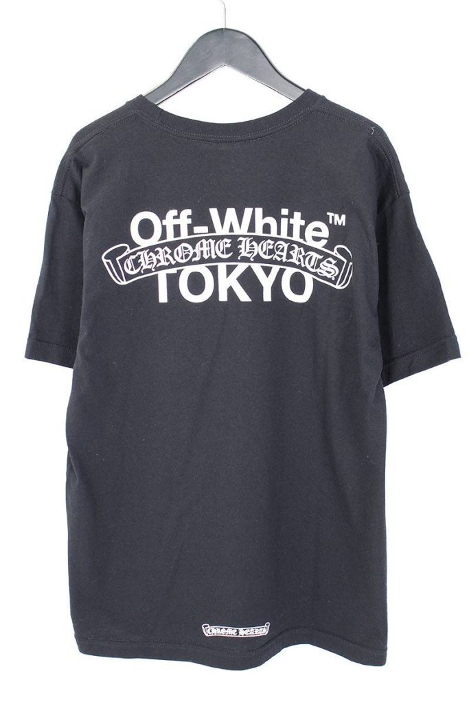 クロムハーツ Chrome Hearts ×オフホワイト OFF-WHITE バックプリントポケットTシャツ