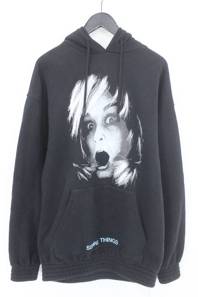 オフホワイト OFF-WHITE SCREAMING GIRL OVER HOODIE バックアローガールプリントパーカー