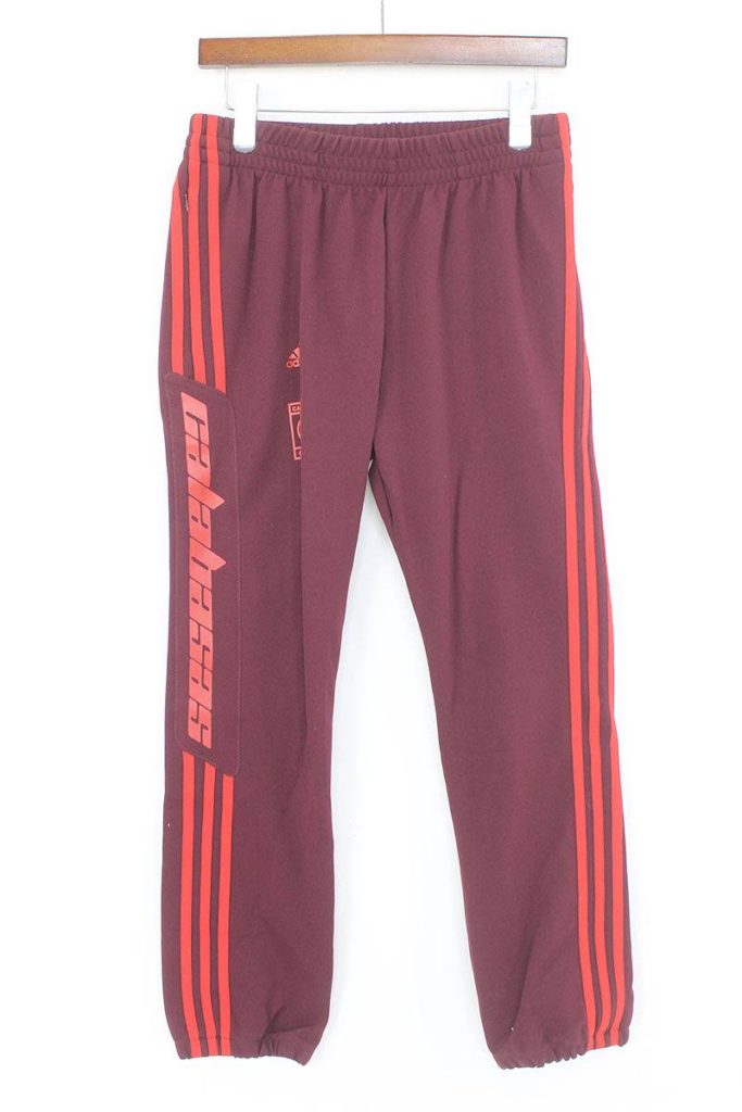 イージー YEEZY CALABASAS TRACK PANTS MAROON PANT カラヴァサスラインデザイントラックパンツスウェットパンツ