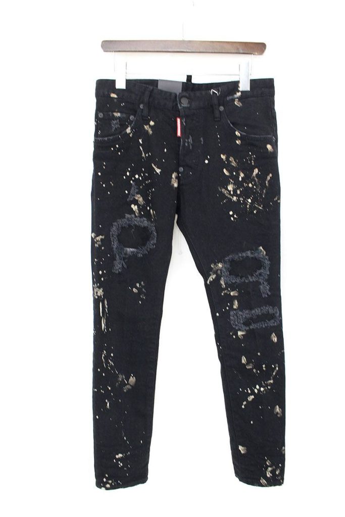 ディースクエアード DSQUARED2 SKATER JEAN S71LB0281 ペンキリペア加工デニムパンツ