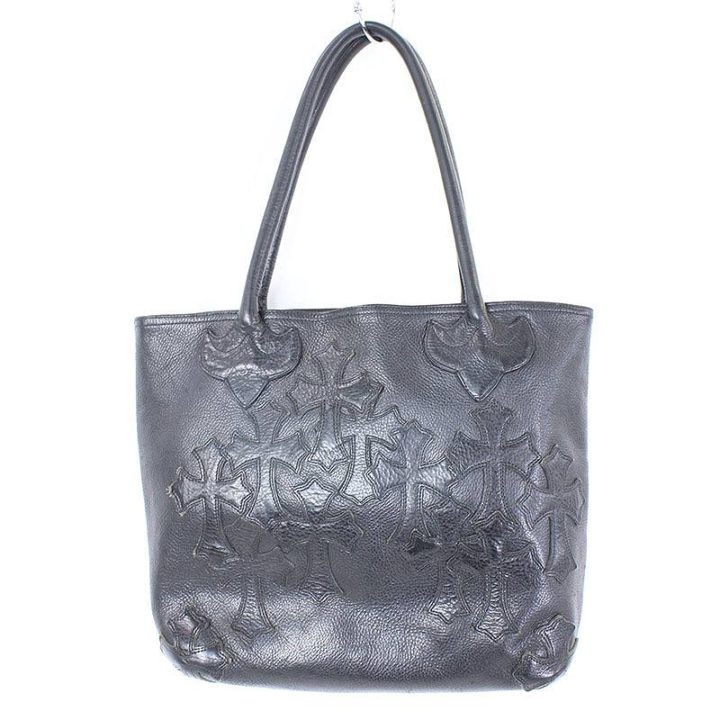 クロムハーツ Chrome Hearts FS TOTE/FSトート セメタリークロスパッチレザートートバッグ