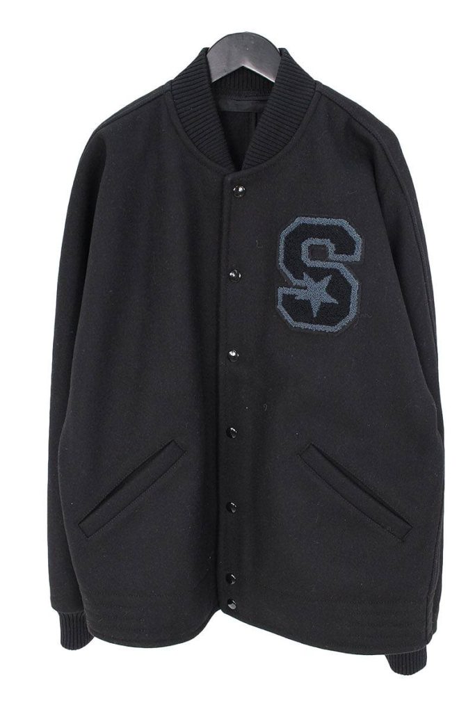 ラフシモンズ RAF SIMONS Short Kimono Bomber Jacket 胸ワッペン付きウールブルゾン