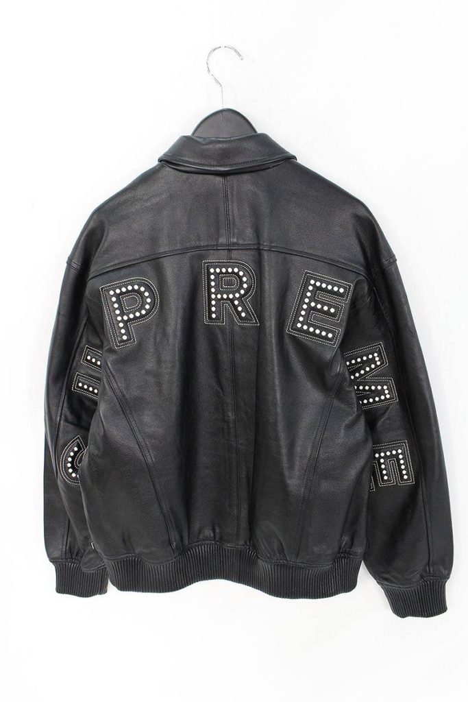 シュプリーム SUPREME Studded Arc Logo Leather Jacket スタッズアーチロゴレザージャケット