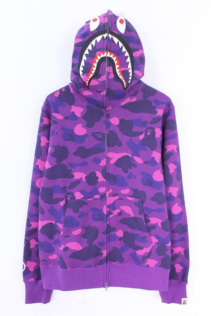 アベイシングエイプ A BATHING APE COLOR CAMO SHARK FULL ZIP HOODIE