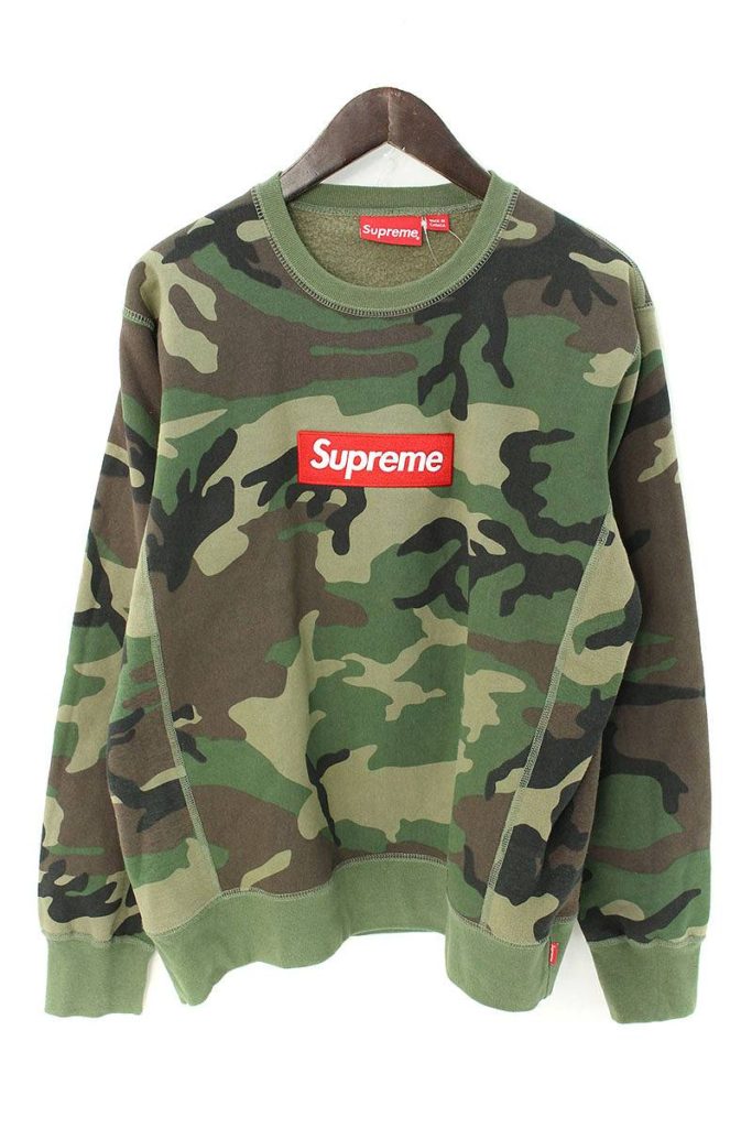 シュプリーム SUPREME Box Logo Crewneck ボックスロゴカモフラ柄クルーネックスウェット