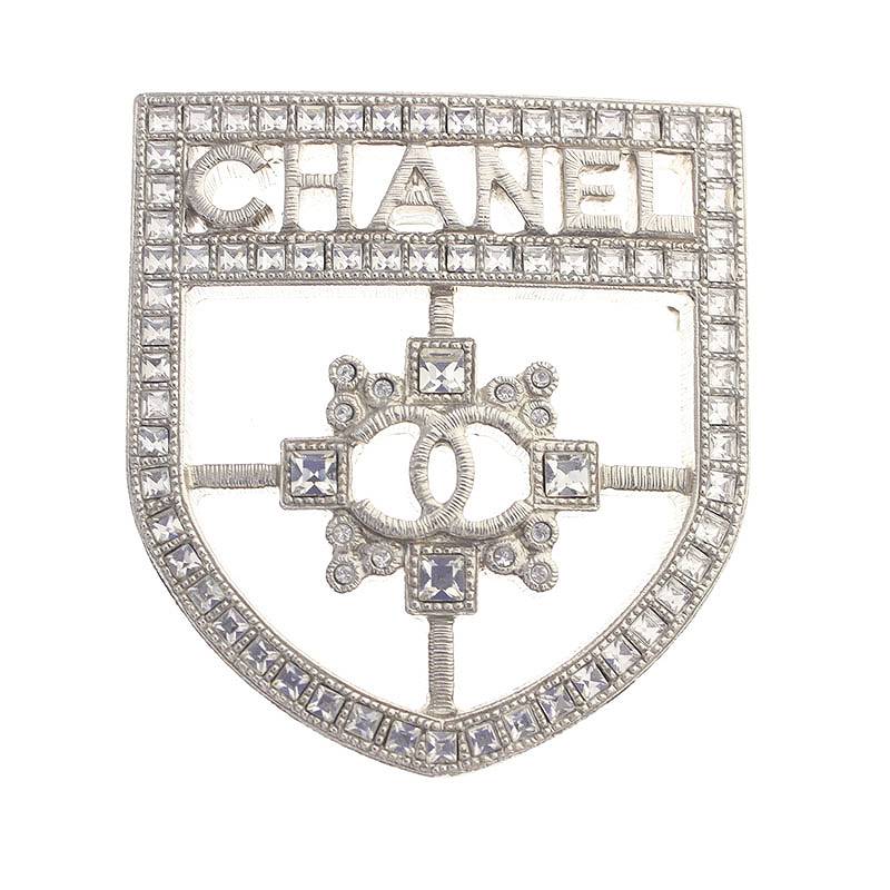 シャネル CHANEL B16/V ジルコニア装飾シルバーブローチ