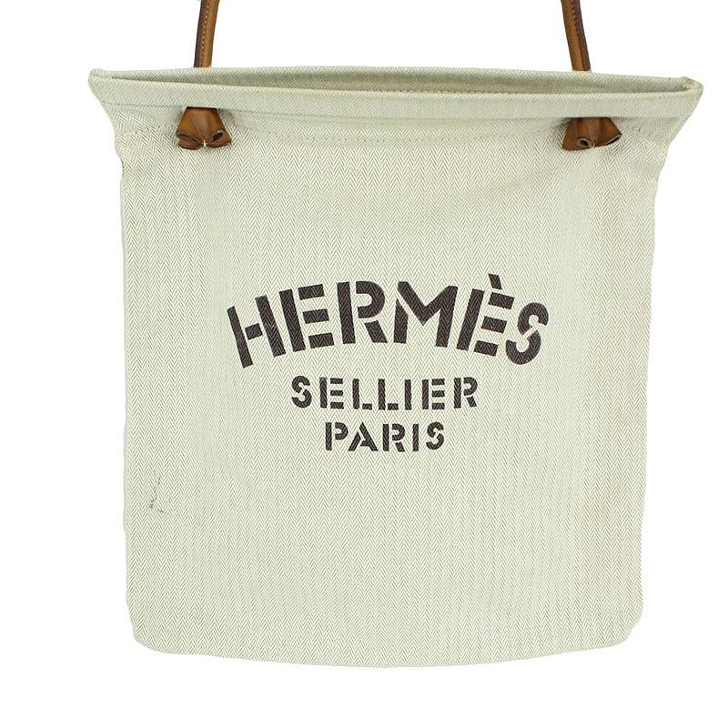 エルメス HERMES アリーヌPM キャンバスロゴプリントショルダーバッグ