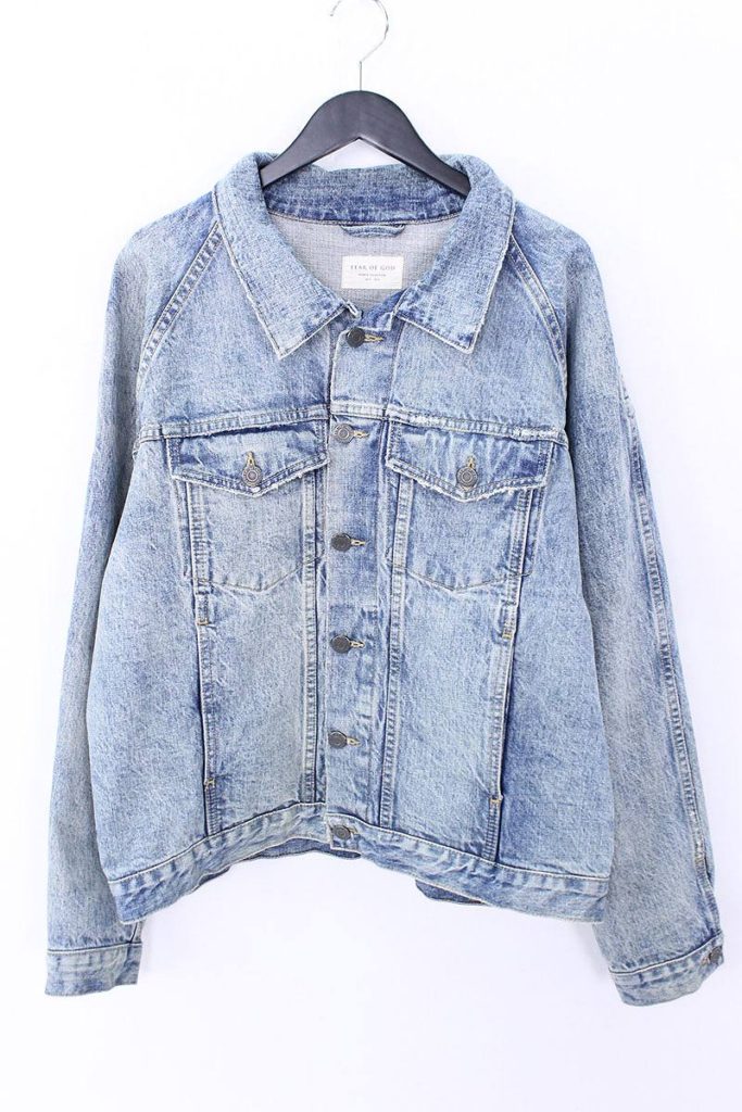 フィアオブゴッド FEAR OF GOD FOURTH COLLECTION DENIM RAGLAN TRUCKER JACKET ダメージ加工ラグランデニムジャケット