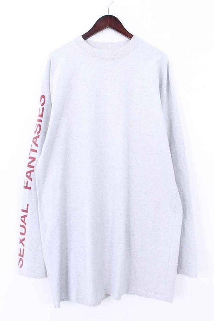 ヴェトモン VETEMENTS SEXUAL FANTASIES アームプリントビックシルエット長袖カットソー