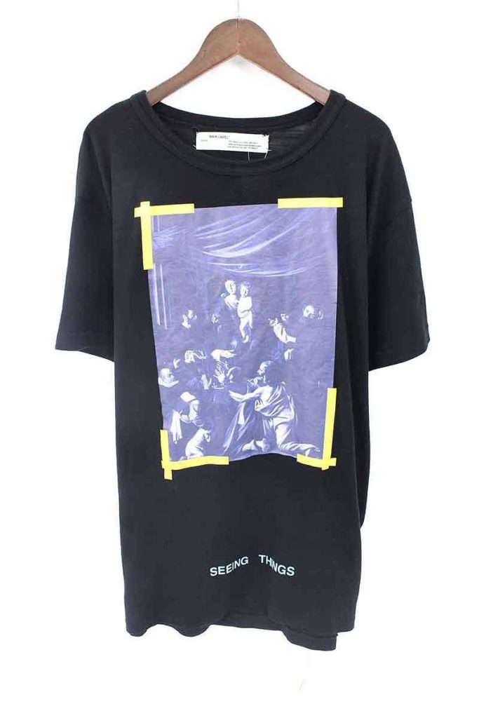 オフホワイト OFF-WHITE OMAA002F17001015 カラヴァジオプリントTシャツ