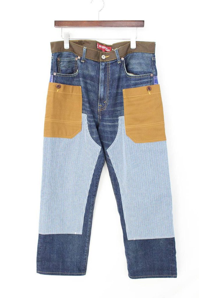 コムデギャルソンジュンヤワタナベマン JUNYA WATANABE MAN WA-P202  Patchwork Jeans 解体再構築パッチワークリメイクデニムパンツ