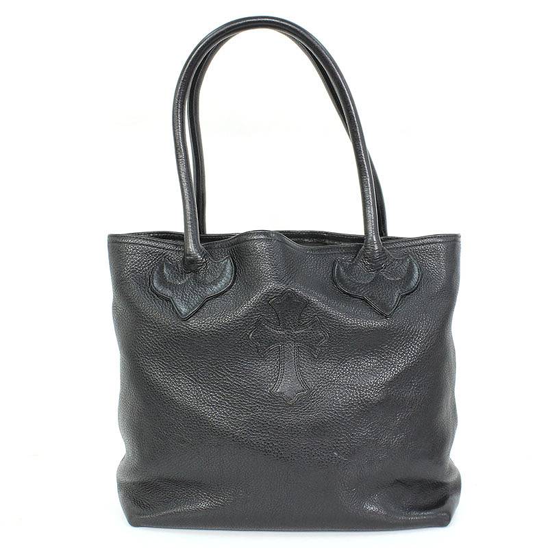 クロムハーツ Chrome Hearts FS TOTE/FSトート クロスパッチ付きレザートートバッグ