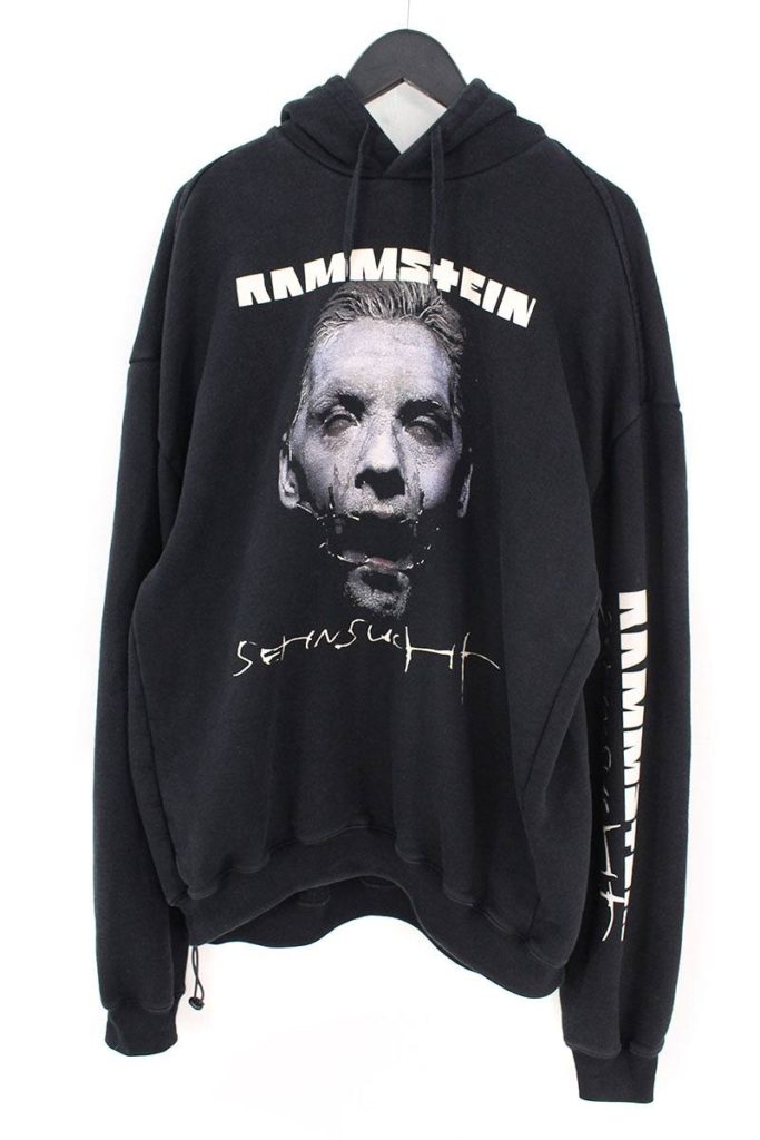 ヴェトモン VETEMENTS Rammstein Trashmetal Oversized Hoodie MAH18TR29 ラムシュタインオーバーサイズプルオーバーパーカー