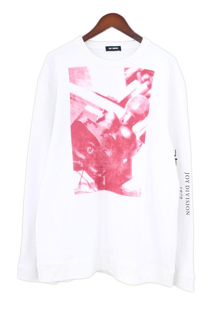 ラフシモンズ RAF SIMONS Oversized Printed Loopback Sweatshirt ×Joy Division プリントオーバーサイズスウェット