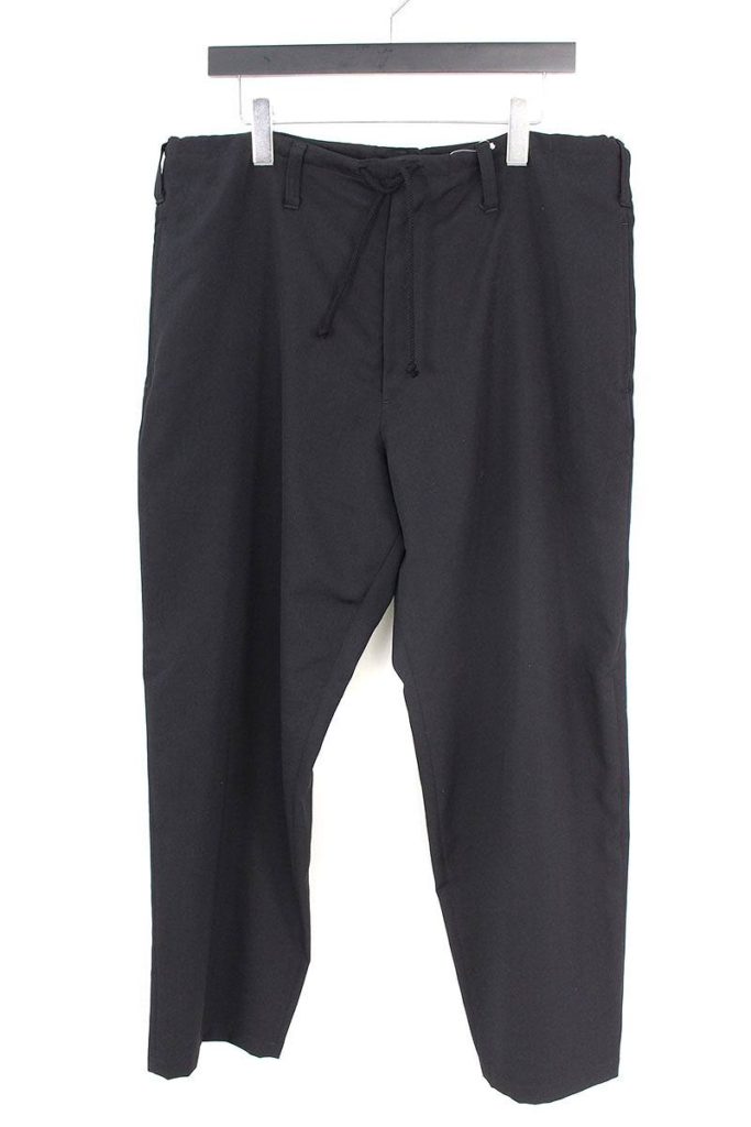 ヨウジヤマモトプールオム Yohji Yamamoto POUR HOMME HK-P63-100 ウエストコード付ワイドロングパンツ