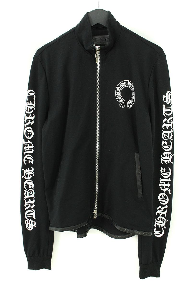 TRACK JACKET/トラックジャケット レザー切替カシミヤ混ダガージップジャージトラックジャケット