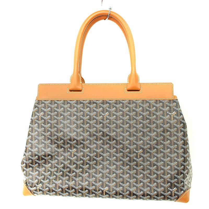 ゴヤール GOYARD BELLECHASSE PM レザー切替PVC総柄ベルシャストートバッグ