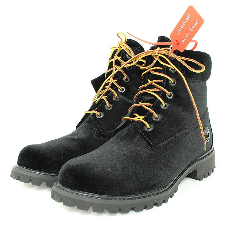 オフホワイト OFF-WHITE TIMBERLAND BOOT 7ホールベロアブーツ