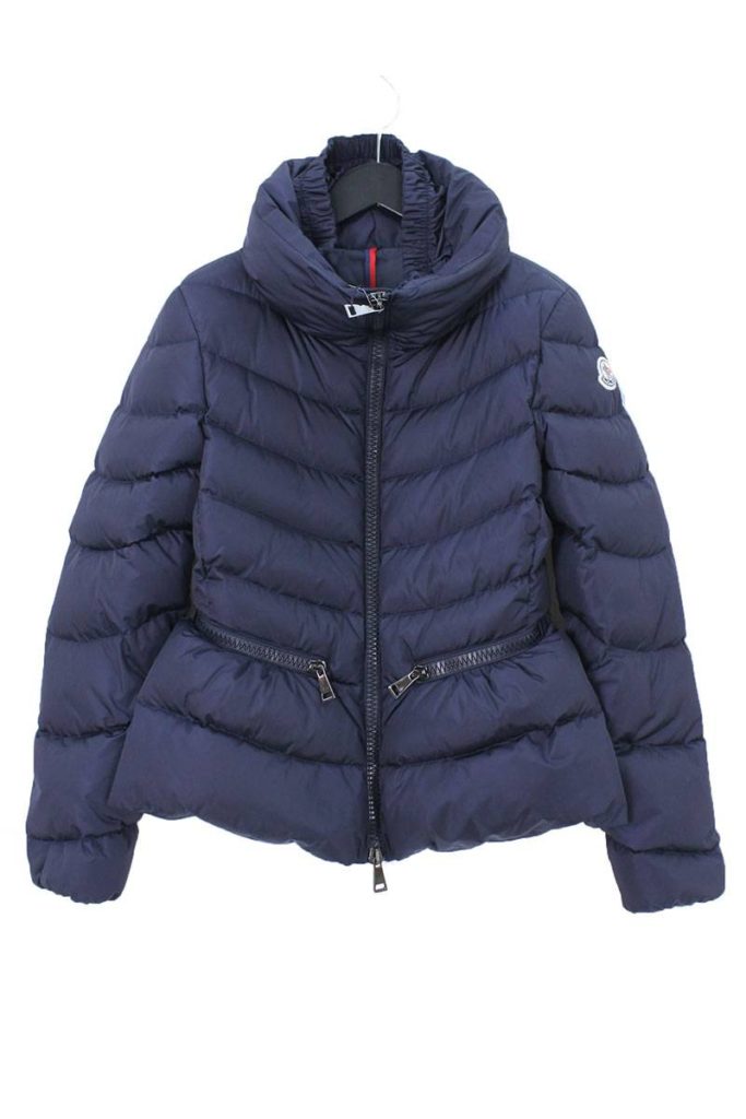 モンクレール MONCLER MIRIEL 袖ワッペン付ジップアップナイロンダウンジャケット