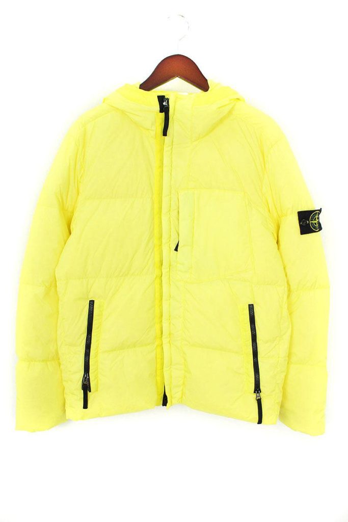 ストーンアイランド STONE ISLAND 671540223 Garment Dyed Crinkle Reps NY Down スリーブワッペンフーデットダウンジャケット