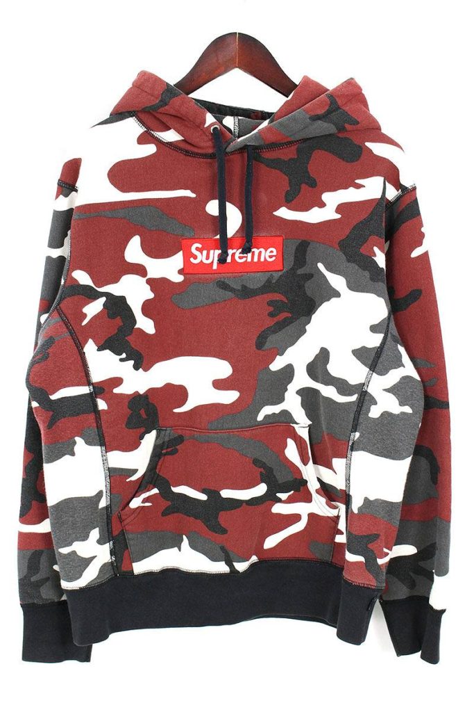 シュプリーム SUPREME Box Logo Pullover Red Camo ボックスロゴレッドカモプルオーバーパーカー