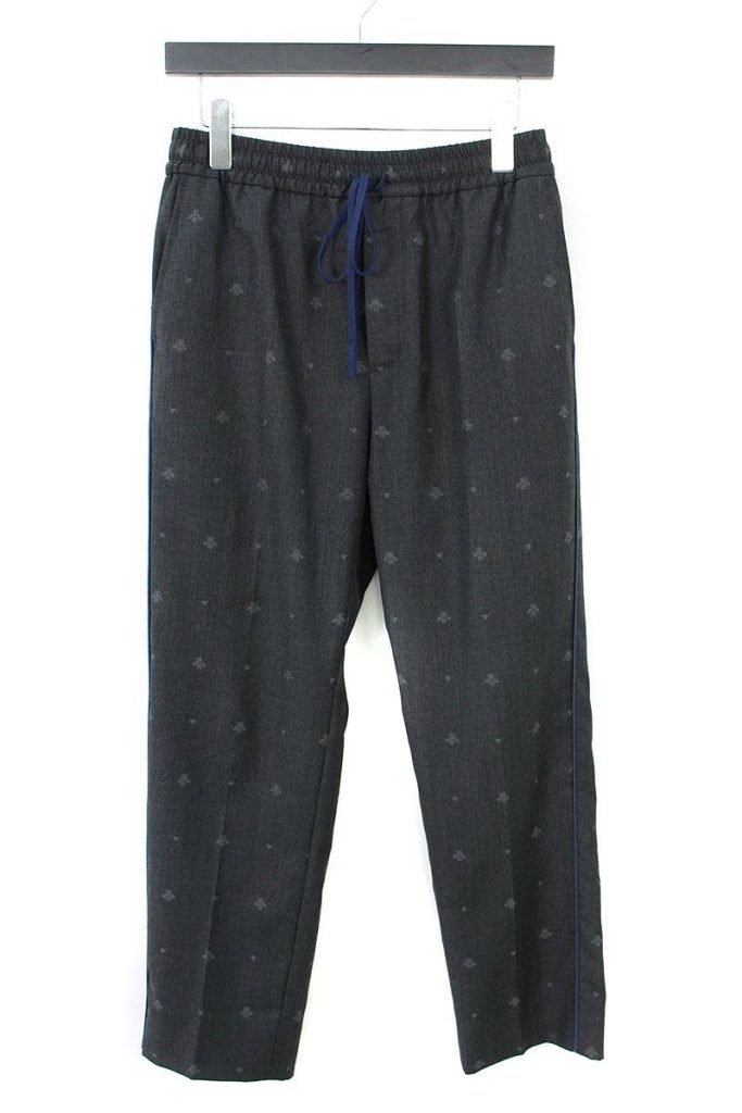 グッチ GUCCI 522941 Z559J ビー総柄サイドパイピングギャバジンロングパンツ
