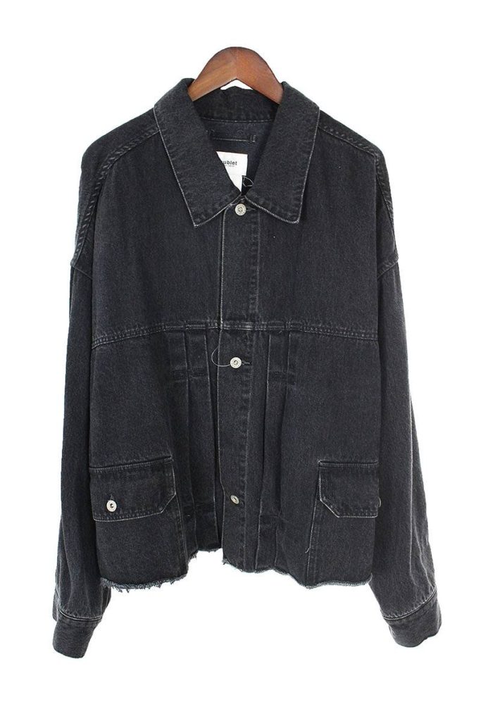 ダブレット doublet CUT OFF SILK DENIM BLOUSON カットオフデザインシルクデニムジャケット