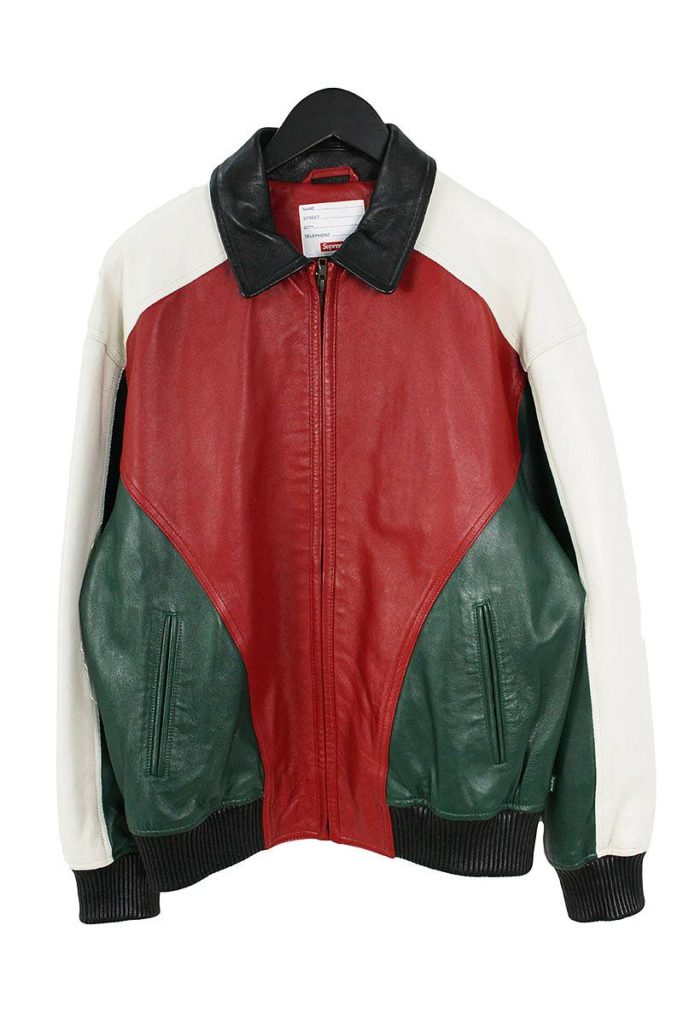 シュプリーム SUPREME Studded Arc Logo Leather Jacket バックスタッズレザージャケット