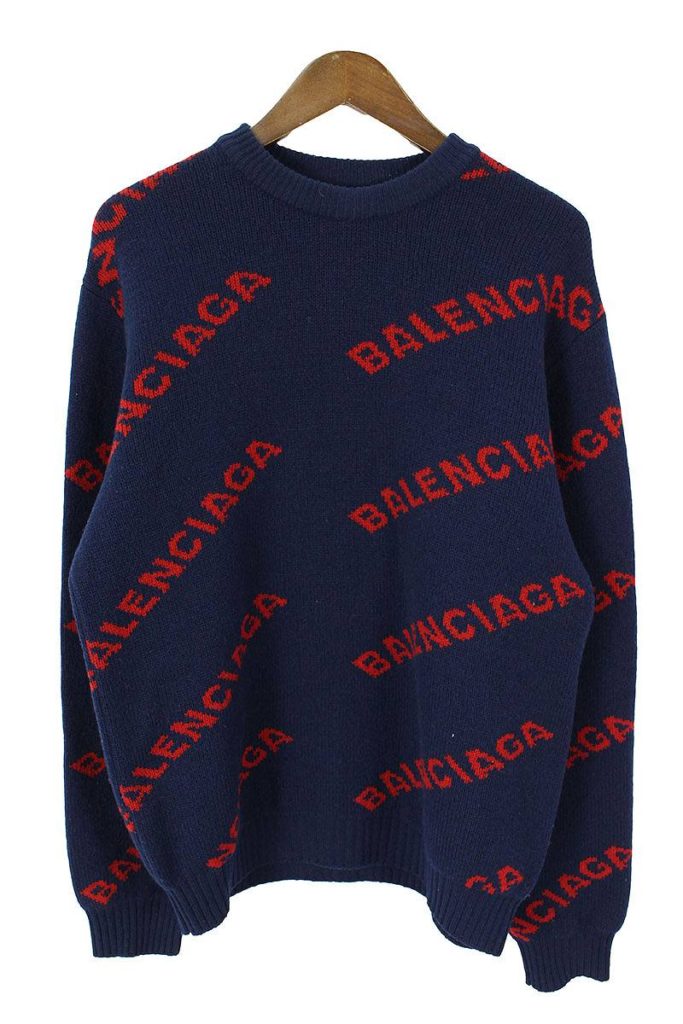 バレンシアガ BALENCIAGA 547831 T1473 総柄ロゴニット