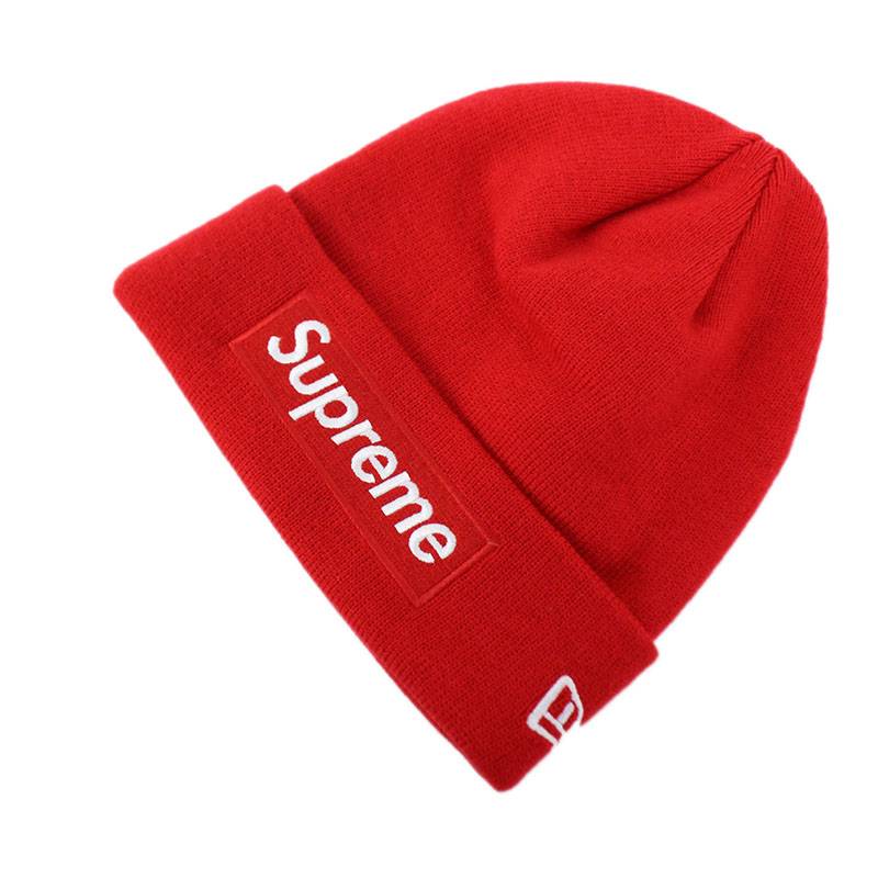 シュプリーム SUPREME × ニューエラ New Era Box Logo Beanie ボックスロゴビーニーニット帽