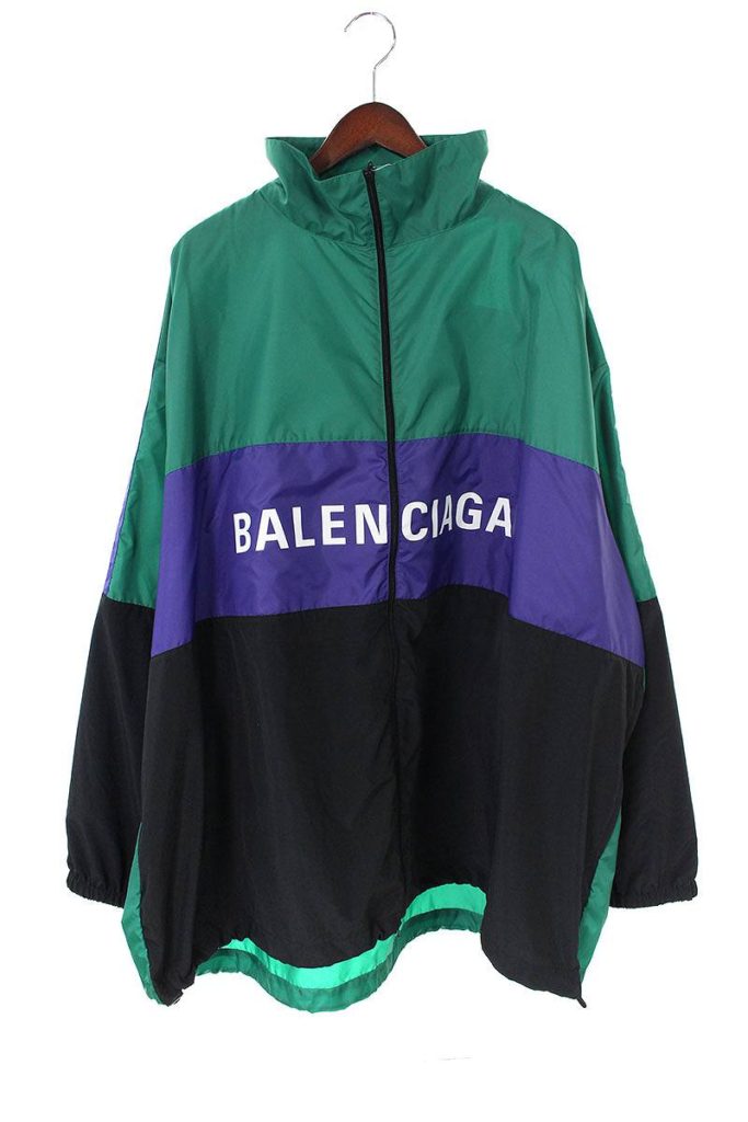 バレンシアガ BALENCIAGA 534317 TBO12 ロゴプリントトラックナイロンブルゾン