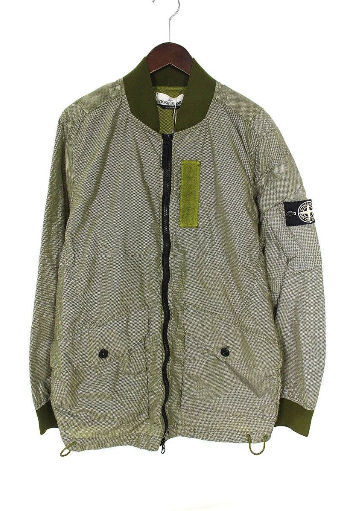 ストーンアイランド STONE ISLAND 641545546 GARMENT DYED PIXEL REFLECTIVE スリーブワッペンドットジャケット