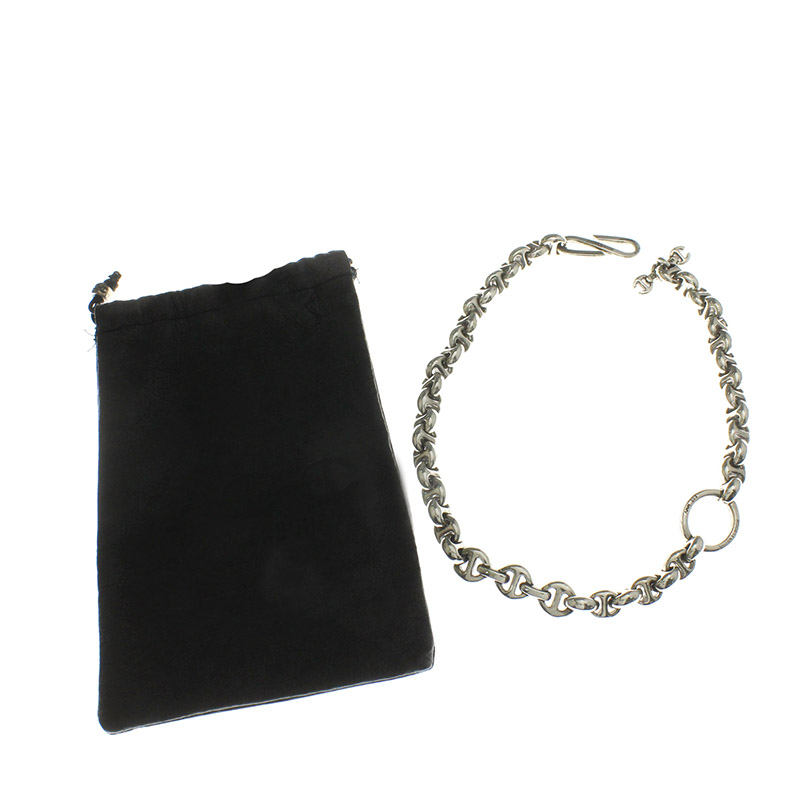 ホーセンブース HOORSENBUHS 10MM OPEN-LINK WALLET CHAIN ブラックダイヤ入りシルバーウォレットチェーン