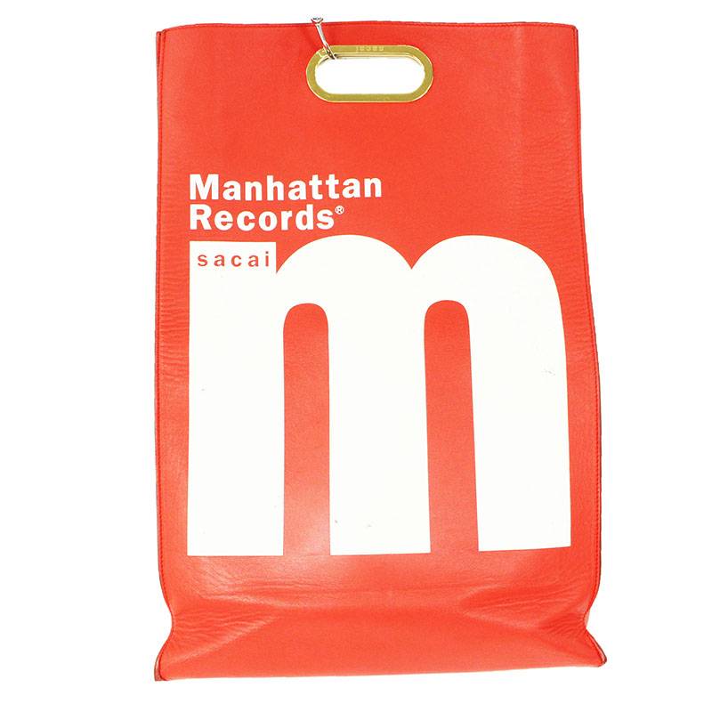 サカイ Sacai × マンハッタンレコード MANHATTAN RECORDS レザー2WAYクラッチバッグ