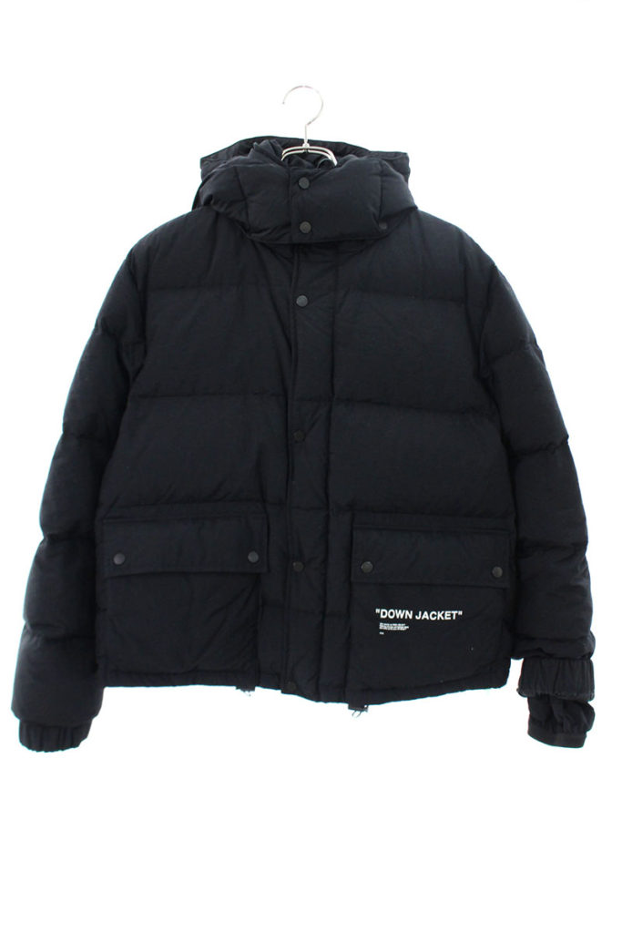 オフホワイト OFF-WHITE TECHNICAL FABRIC DOWN JACKET OMED005E18803010 バックロゴクロップドダウンジャケット