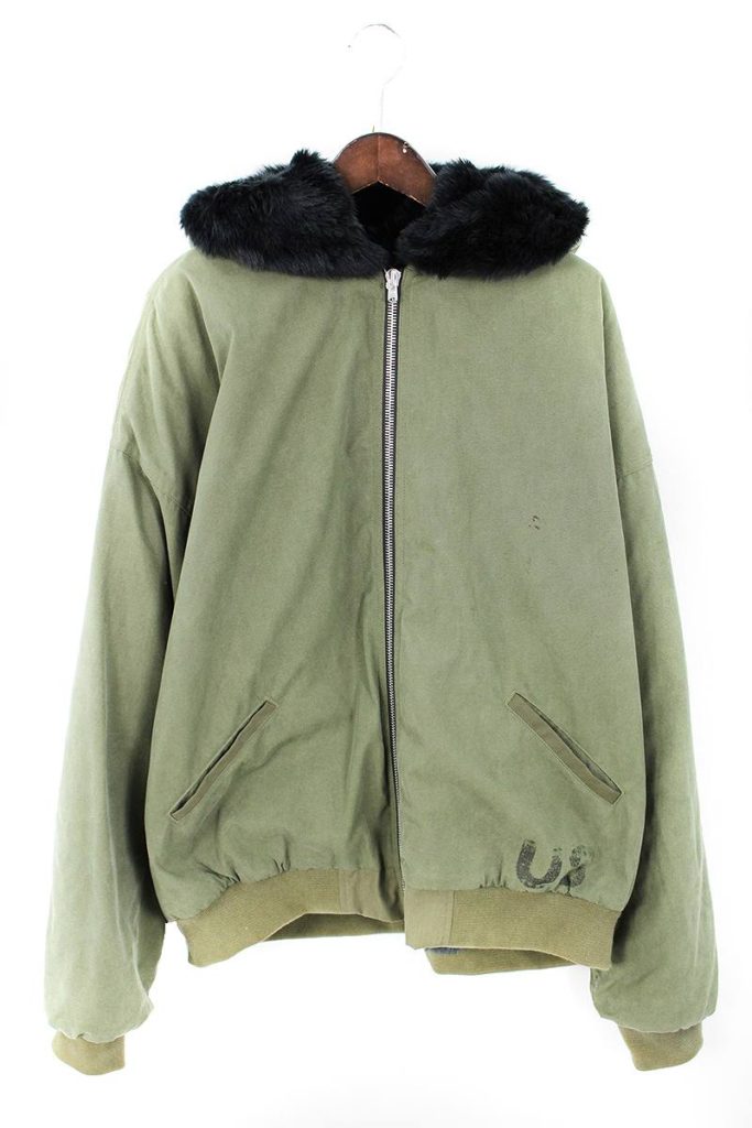 フィアオブゴッド FEAR OF GOD VINTAGE MILITARY FAUX RABBIT HOODIE フォックスファーミリタリージャケット