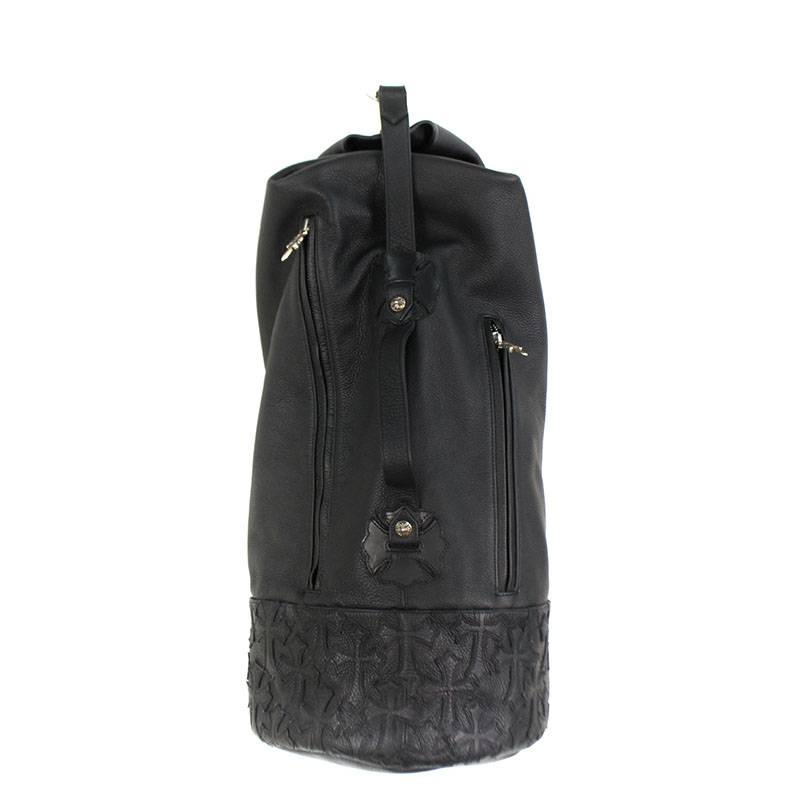 クロムハーツ Chrome Hearts EAT YOU WHOLE セメタリークロスパッチダガージップダッフルショルダーバッグ
