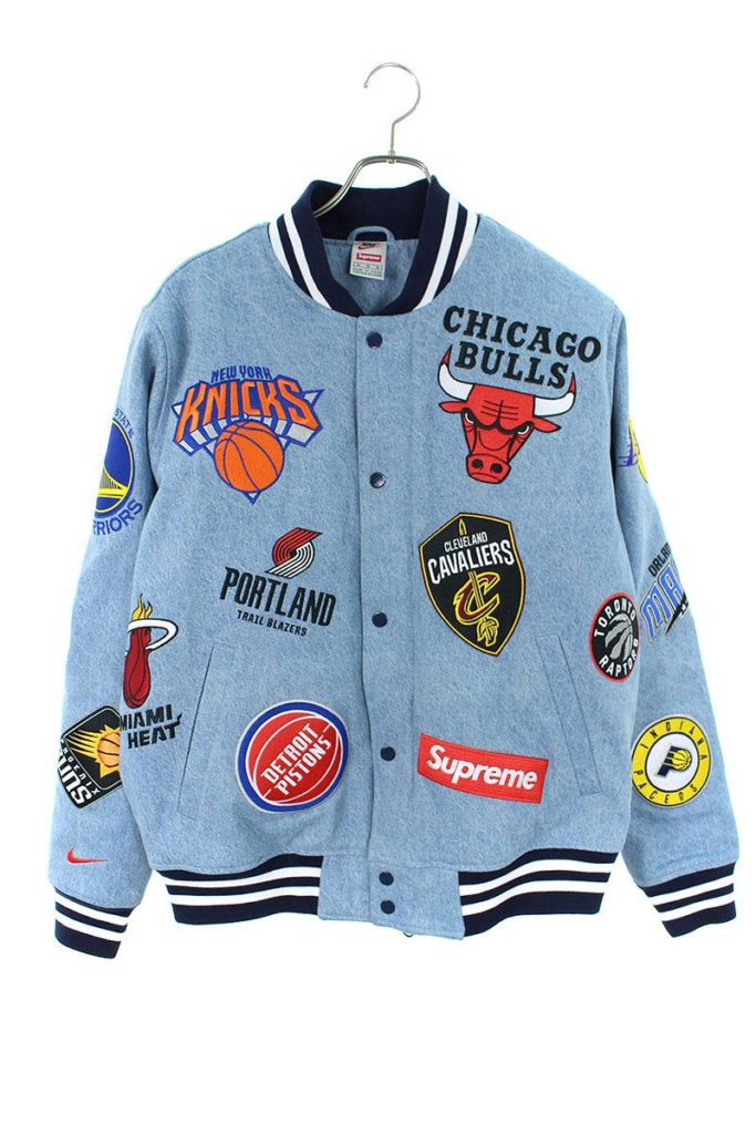 シュプリーム SUPREME × ナイキ NIKE NBA Teams Warm-Up Jacket ワッペンデザインウォームアップジャケット