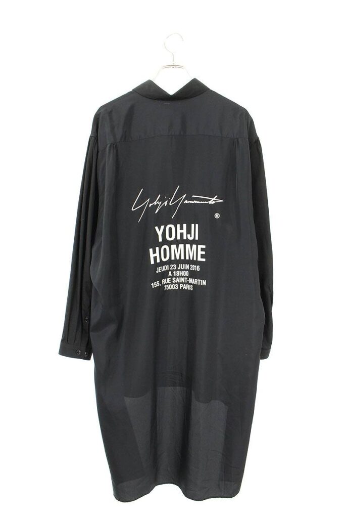 ヨウジヤマモトプールオム Yohji Yamamoto POUR HOMME HH-B50-027 パッチロング長袖シャツ の買取実績・査定