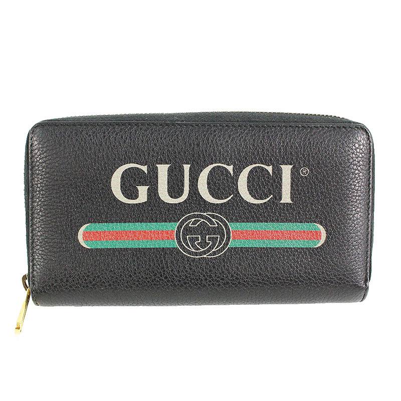 グッチ GUCCI 496317 オールドロゴラウンドジップロングウォレット財布