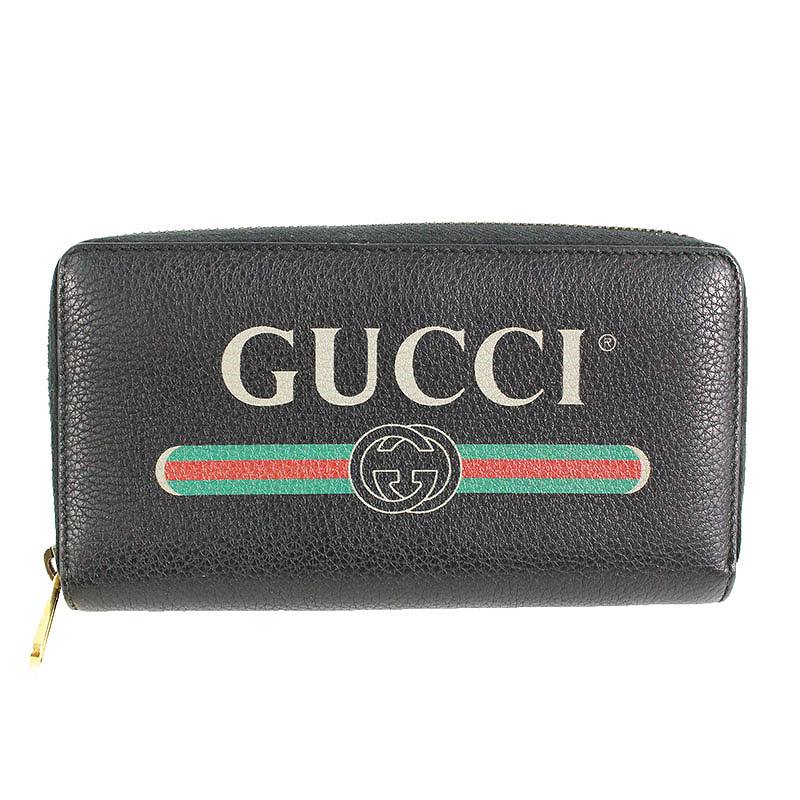 グッチ GUCCI 496317 オールドロゴラウンドジップロングウォレット財布