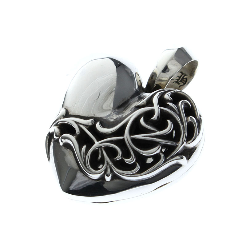 クロムハーツ Chrome Hearts HEART LOCKET/ハートロケット ペンダントネックレストップ