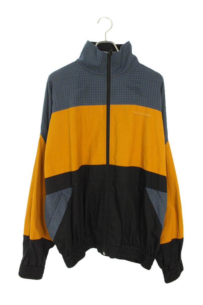 バレンシアガ BALENCIAGA Poplin Check Retro Panel Wind Jacket 533918 TBM20 チェックレトロパネルポプリントラックジャケット