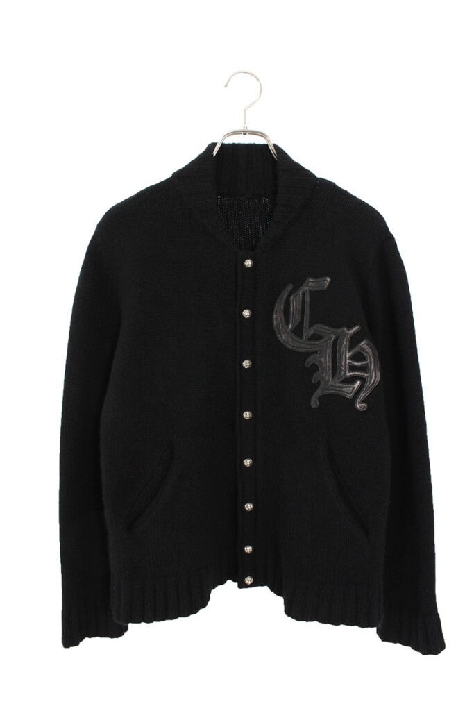 クロムハーツ Chrome Hearts CHレザーパッチクロスボールカシミヤニット