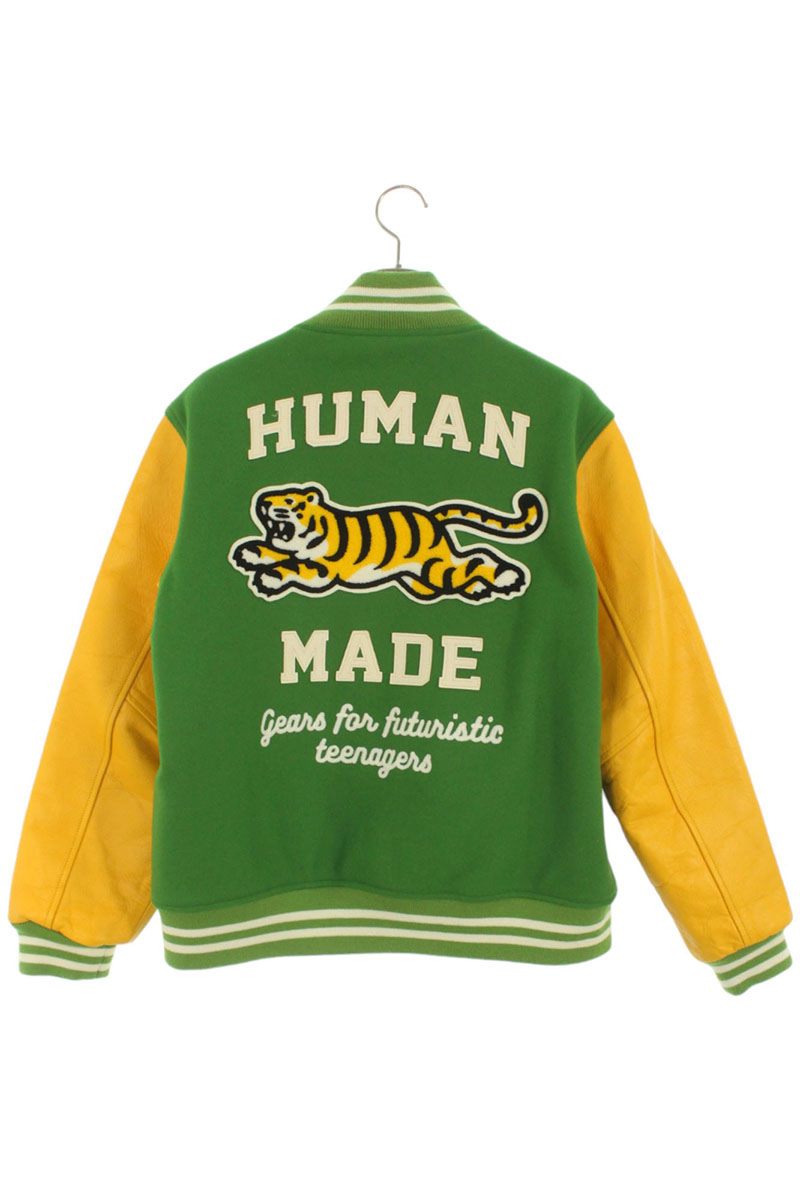 袖レザー切替ロゴワッペンブルゾン 22AW